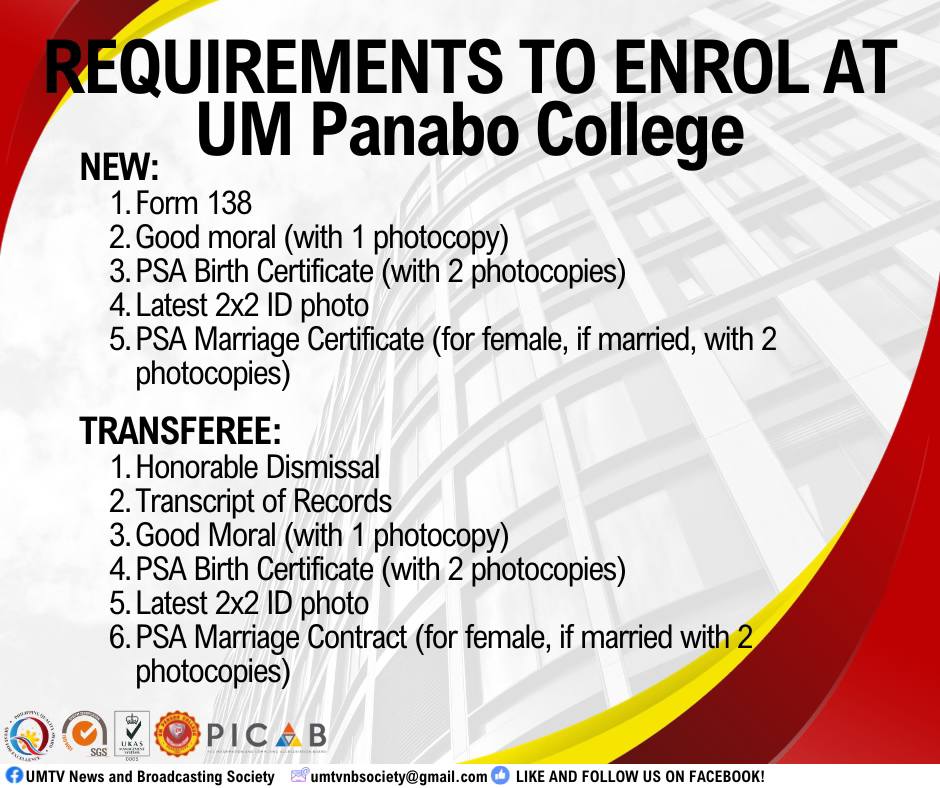 Requirements for Enrollment